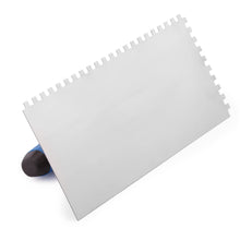 Carica l'immagine nel visualizzatore di Gallery, Mivos Cazzuola dentata 6 x 6, in acciaio inox, dentata, 270 x 130, con impugnatura morbida, spatola per capelli antirugg