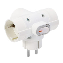Carica l'immagine nel visualizzatore di Gallery, Aigostar Presa Schuko Tripla,Presa Multipla con Interruttore ed Protezione Bambini,Adattatore 3 prese universali Combina