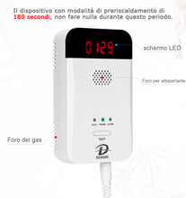 Carica l'immagine nel visualizzatore di Gallery, D MODUN - Rilevatore di Gas, Gas naturale|GPL|Rilevatore di perdite gas carbone, Rilevatore gas con plug-in con allarme 