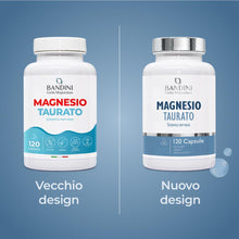 Carica l'immagine nel visualizzatore di Gallery, Bandini® Magnesio Taurato 2.000mg per dose | 120 Capsule 100% Vegane