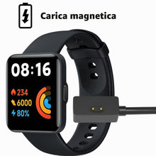 Carica l'immagine nel visualizzatore di Gallery, Caricatore compatibile con Xiaomi Smart Band 7 Pro/Smart Band Pro - Redmi Watch 3/2 Lite/2 - Cavo usb di ricambio 100cm 