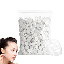 Carica l'immagine nel visualizzatore di Gallery, 100 pcs Compresse per maschera facciale fai da te in cotone Panno di Cotone di Compressione Maschera Foglio maschera DIY