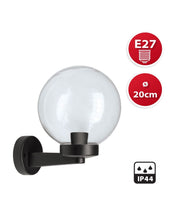 Carica l'immagine nel visualizzatore di Gallery, Velamp SPH206P - Applique da Esterno LED da Parete 200mm⌀ E27, Trasparente