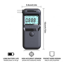 Carica l'immagine nel visualizzatore di Gallery, 1 Etilometro Portatile Certificato | Alcol Test Professionale Digitale con Schermo LED | Include 10 Bocchette | Per Uso 