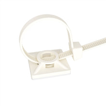 Carica l'immagine nel visualizzatore di Gallery, Intervisio Supporto Autoadesive per Fascette Stringicavo Bianco, Tasseli Piastrine Fermacavi Adesivi, Clip Fermacavo Aut
