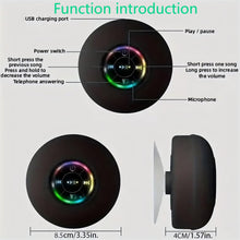 Carica l'immagine nel visualizzatore di Gallery, Cassa Doccia Bluetooth Altoparlante Bagno Bluetooth Impermeabile con Ventosa Shower Speaker Bluetooth con Luce RGB Stere