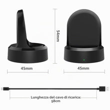 Carica l'immagine nel visualizzatore di Gallery, Simpeak Caricatore Supporto Compatibile per Samsung Gear S3/Gear S2/Gear Sport Watch, 2 en 1 Caricabatterie Stand con Ca