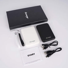Carica l'immagine nel visualizzatore di Gallery, 2 confezioni Mini Power Bank piccola ma forte batteria esterna 5000 mAh, power bank portatile, con cavo, batteria estern