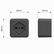 Carica l'immagine nel visualizzatore di Gallery, Electraline 60478 Contenitore da superficie FIXA con presa P40 (Schuko+10/16A), Nero, IP40, compatibile per installazion