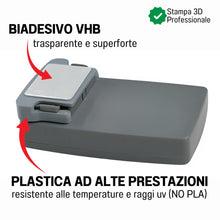 Carica l'immagine nel visualizzatore di Gallery, Clip compatibile TELE autostrada PASS (Gancio 2024 Grigio, Confezione da 4)