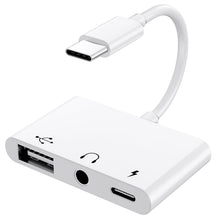 Carica l'immagine nel visualizzatore di Gallery, UniTriox Adattatore USB C 3 in 1 con Jack Audio 3,5mm e Caricabatterie PD