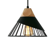 Carica l'immagine nel visualizzatore di Gallery, Lampada a Sospensione Vintage,Lampada a sospensione Nera moderna E27,Lampada a sospensione industriale retrò,Lampada in 
