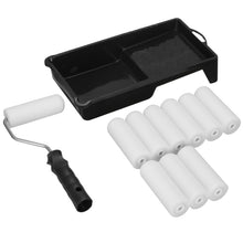 Carica l'immagine nel visualizzatore di Gallery, AiQInu Rulli per Dipingere 12Pcs, Include 10 Rullo per Pittura (10.8cm) +1 Vassoio +1 Manico, Rullo Pittura per Pareti, 