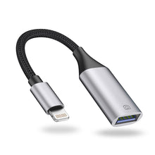 Carica l'immagine nel visualizzatore di Gallery, Adattatore Lightning a USB per iPhone [Apple MFi Certificato], OTG per iPad Supporta Disco, Lettore di Schede, Mouse, Ta