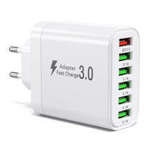 Carica l'immagine nel visualizzatore di Gallery, Caricatore USB 50W, Stazione di Ricarica Multiuso Spina a 6 Porte Ricarica