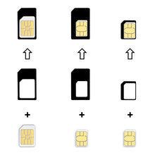Carica l'immagine nel visualizzatore di Gallery, Adattatore per Scheda SIM Set 4 IN 1, Adattatore compatibile con NANO SIM, per Micro SIM scheda per Standard scheda + GR