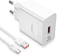 Carica l'immagine nel visualizzatore di Gallery, Caricatore 66W per Honor 400 Pro, 400 Lite, 400, 200 Pro – Alimentatore USB C 66W Rapido con Cavo 6A da 1m – Per Honor M