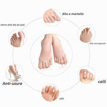 Carica l'immagine nel visualizzatore di Gallery, Protezione Dita Piedi,4 Pezzis Silicone Protezione Dita Piedi,Copri Dita in Gel Tagliabile,Protezione Tubolare Gel Per P