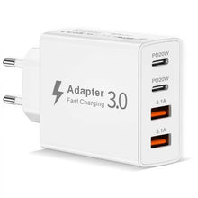 Carica l'immagine nel visualizzatore di Gallery, Caricatore USB C 40W, 4 Porte Presa USB Caricatore Multipla PD e QC 3.0 Carica Rapida Carica Spina Rapido Caricatore,USB