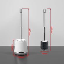 Carica l'immagine nel visualizzatore di Gallery, Ibergrif Scopino Bagno WC Silicone con Supporto, Scopettino WC, Bianco