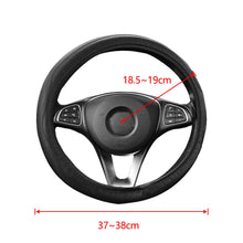 Carica l'immagine nel visualizzatore di Gallery, Gvolatee Coprivolante Auto Universale Nero in Finta Pelle | Copertura di Volante Diametro 37-39 cm,Accessori Auto Intern