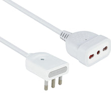 Carica l'immagine nel visualizzatore di Gallery, Electraline 46024 Mini Prolunga domestica Salvaspazio con Spina Piatta 16A, Presa Bivalente 10/16A, Lunghezza 50cm, Cavo