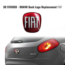 Carica l'immagine nel visualizzatore di Gallery, Fiat Adesivo Autovettura 3D Ricambio Logo per Bravo Posteriore, Rosso