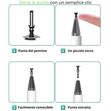 Carica l'immagine nel visualizzatore di Gallery, Punte Extra per Penna per Tablet Universale - 8 PZ - set punte di ricambio per pennino touch screen, pennino per iPad, i