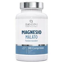 Carica l'immagine nel visualizzatore di Gallery, Bandini® Magnesio Malato – 240 Compresse Alto Dosaggio con 2000 mg per Dose