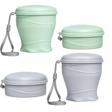 Carica l'immagine nel visualizzatore di Gallery, 180 ml Tazza da campeggio pieghevole in silicone, 2 Pezzi, Bicchiere Portatile e Richiudibile, con Coperchio, Tazza Salv