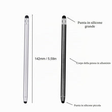 Carica l'immagine nel visualizzatore di Gallery, Penne per Tablet, 2 Pezzi Penna Stilo per Touch Screen 2 in 1, per Tutti Gli Smartphone/Tablet Samsung i-Phone i-Pad con