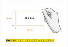 Carica l'immagine nel visualizzatore di Gallery, Adesivi per auto Videosorvegliata, avviso videosorveglianza specifico per veicoli, in italiano, mis. 12×6 cm - 4 pz.