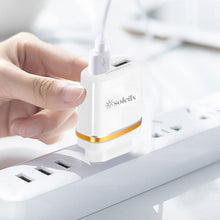 Carica l'immagine nel visualizzatore di Gallery, Caricatore USB da Muro, 3.1A 5V Caricabatterie Alimentatore Presa USB 2 Porte, Spina per modelli iPhone XS Max XR X 8 7 