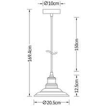 Carica l'immagine nel visualizzatore di Gallery, GTV LORET, Lampada da soffitto M, 8854, AC220-240V, 50/60Hz, 1*E27, max. 40W, Ø 20,5 cm, IP20, semplice grigio