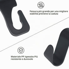 Carica l'immagine nel visualizzatore di Gallery, URAQT 6 Pezzi Ganci Poggiatesta Auto, Ganci Auto Sedile, Gancis Organizzatore Conservazione per Sedile Posteriore Univer