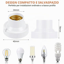 Carica l'immagine nel visualizzatore di Gallery, URAQT Portalampada E27, 4 Pezzi Portalampada da Soffitto E27, Porta Lampada