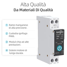 Carica l'immagine nel visualizzatore di Gallery, Interruttore su Guida DIN Interruttore Smart WIFI Telecomando per Telefono Cellulare Senza Fili 4 Modalità di Temporizza