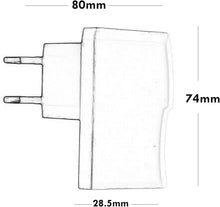 Carica l'immagine nel visualizzatore di Gallery, Alimentatore 12V- 2Ah stabilizzato bianco Ideale per telecamere videosorveglianza