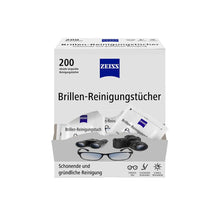 Carica l'immagine nel visualizzatore di Gallery, Zeiss 200 salviette per la pulizia degli occhiali (confezionate