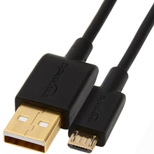 Carica l'immagine nel visualizzatore di Gallery, Amazon Basics Cavo USB-A 2.0 da maschio a Micro USB, per Stampante, (Confezione singola), 1.82 m, Nero