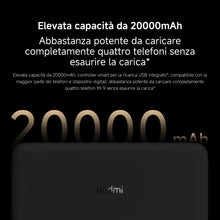Carica l'immagine nel visualizzatore di Gallery, Redmi Power Bank da 20000 mAh, ricarica rapida, ricarica rapida bidirezionale da 18 W, doppia porta di ingresso e uscita