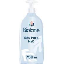 Carica l'immagine nel visualizzatore di Gallery, BIOLANE - Acqua Pure H2O - Detergente per il viso, corpo e seggiolino del bambino - Senza risciacquo - 1 flacone - pompa