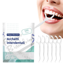 Carica l'immagine nel visualizzatore di Gallery, 150 Pezzi Filo Interdentale by Filippo Bianchini, forcella interdentale, Bastoncini Portatili Cura Dentistica per Tutta 