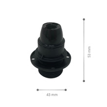 Carica l'immagine nel visualizzatore di Gallery, Set di 4 Portalampade E14 Nero con Vite e Rondella di Fissaggio | Compatibile con Lampade LED/Incandescenza | Accessori 