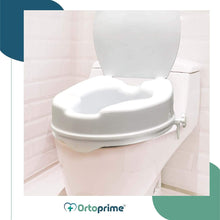 Carica l'immagine nel visualizzatore di Gallery, OrtoPrime Rialzo WC per Disabili con Coperchio - Altezza 10 cm - Alzawater Ortopedico con Sistema di Fissaggio Laterale 
