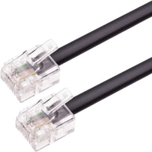 Carica l'immagine nel visualizzatore di Gallery, CABLEPELADO - Cavo per telefono RJ11 modulare 6P4C Western | Per fax, modem, router, DSL, VDSL, ISDN, Internet | Nero | 