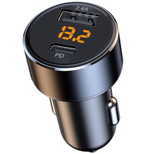 Carica l'immagine nel visualizzatore di Gallery, Caricabatteria Auto USB C 30 W, Adattatore Mini 2.4A con Display a LED di Tensione per Caricatore Auto da 12 W e 18 W PD