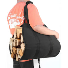 Carica l'immagine nel visualizzatore di Gallery, ZONSUSE Borsa per Legna da Ardere in Tela Impermeabile, Borsa Portatile per Legna, Sacca Pieghevole da Camino, Borsa por