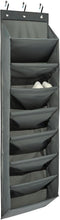 Carica l'immagine nel visualizzatore di Gallery, Amazon Basics Organizer per scarpe da appendere alla porta, con 8 ripiani, grande, grigio antracite