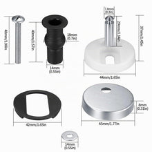 Carica l'immagine nel visualizzatore di Gallery, 2 pezzi viti per sedile del water, cerniera per copriwater fissaggio sedile WC coperchio WC coperchio in acciaio inox WC